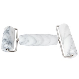 Artifacts Trading Company Marble Double Pastry Roller - White matte